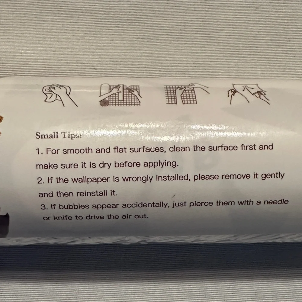 NWT, Heroad, Boho Blue and Beige, Peel and Stick WallPaper Roll